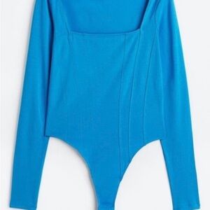 H&M Women's Blue Long Sleeve Bodysuit